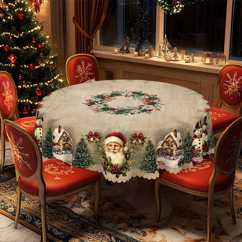 🎁Black-Friday-Mega-Angebot – 50 % Rabatt!🎄Weihnachtstischdecke - Festliche Tischdeko für Weihnachtstisch & Feiertage, waschbar