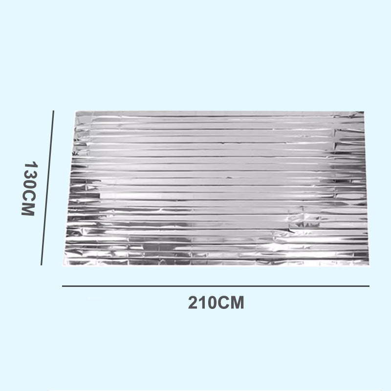 🔥Silberne doppelseitige wasserdichte tragbare Outdoor-Notfalldecke