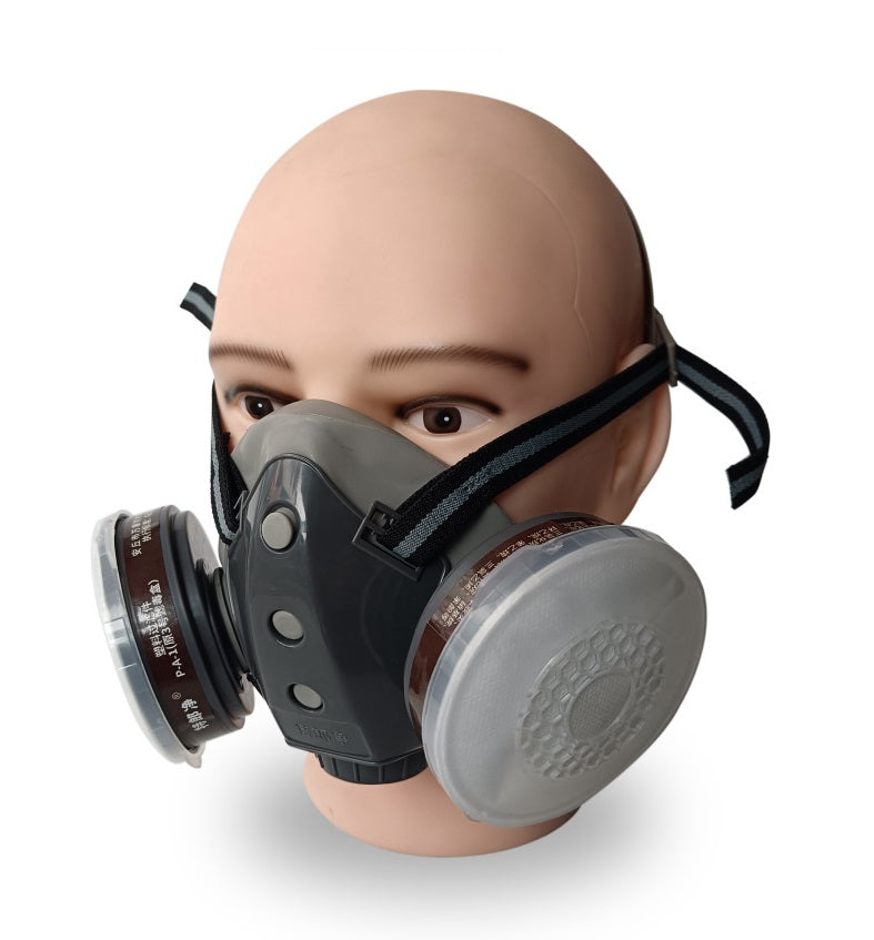 🔥 begrenzte Zeit 50% Rabatt! 🔥 aktivierte Kohlenstoff-Anti-Staub-Doppel-Tankgasmaske