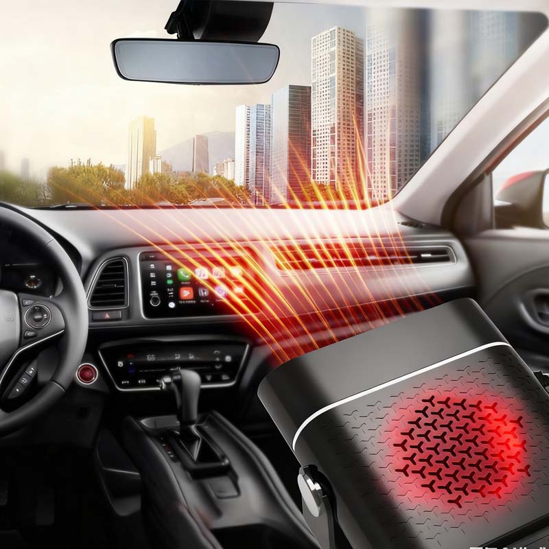 ⏰Black Friday Sale 50 % RABATT💥💥  2-in-1 Tragbare Autheizung - 360° Drehung & Doppelspannung (12V/24V) für Schnelles Entfrosten und Heizen 🚗❄️