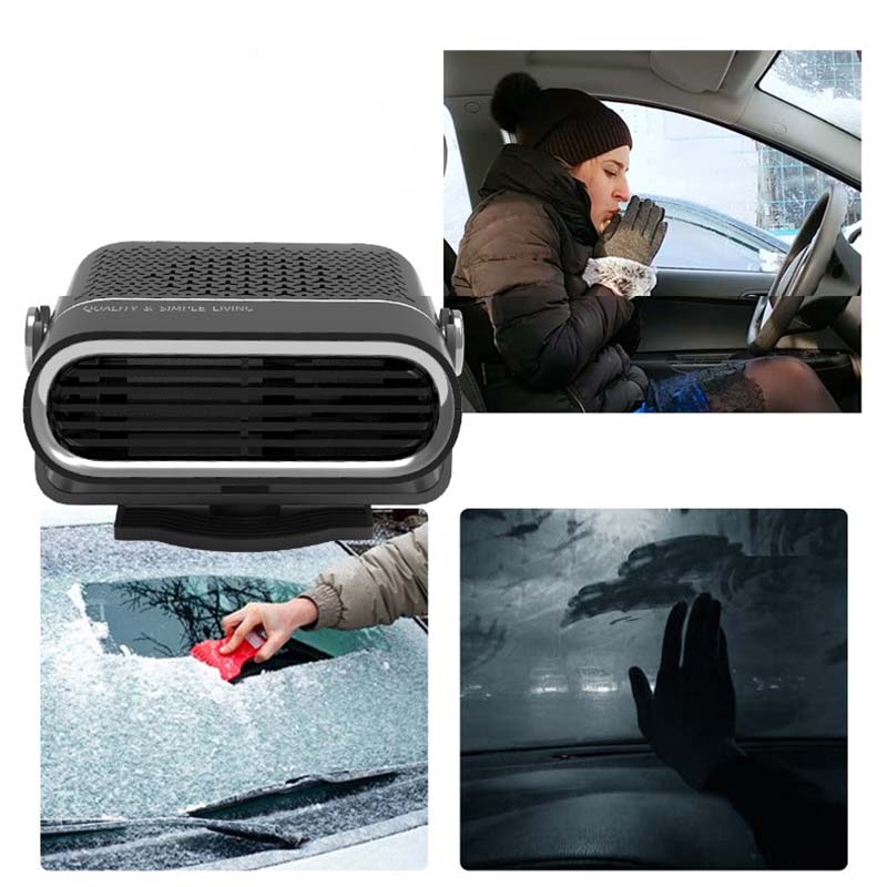 ⏰Black Friday Sale 50 % RABATT💥💥  2-in-1 Tragbare Autheizung - 360° Drehung & Doppelspannung (12V/24V) für Schnelles Entfrosten und Heizen 🚗❄️