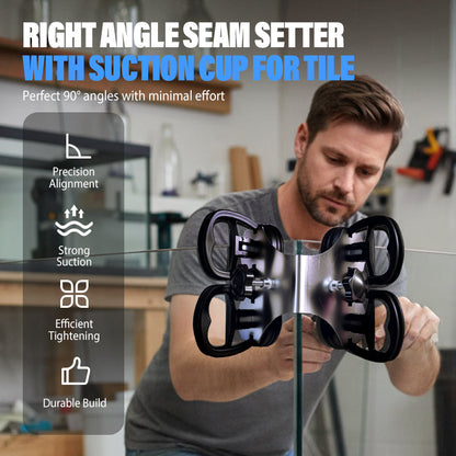 Rechtwinkliger Fugenstecker mit Saugnapf für Fliesen