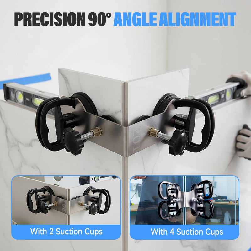 Rechtwinkliger Fugenstecker mit Saugnapf für Fliesen