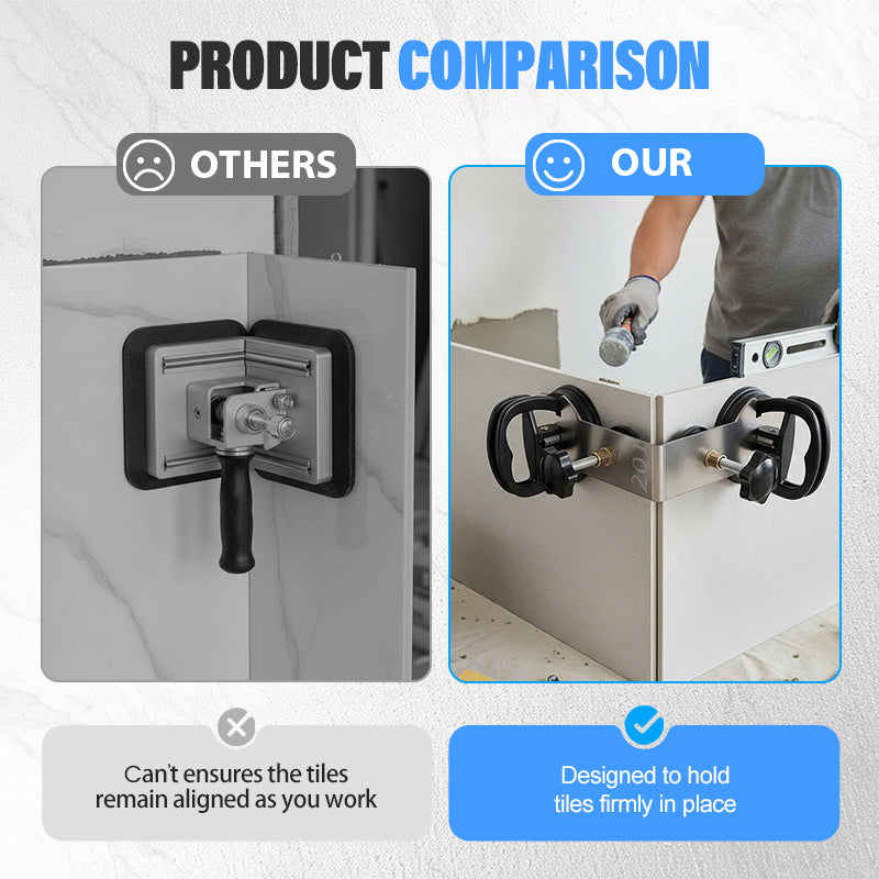 Rechtwinkliger Fugenstecker mit Saugnapf für Fliesen