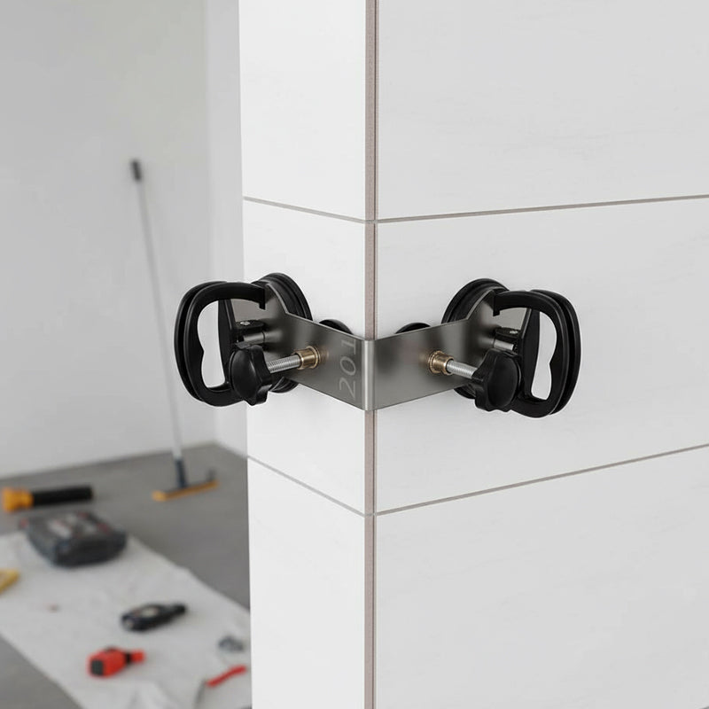 Rechtwinkliger Fugenstecker mit Saugnapf für Fliesen