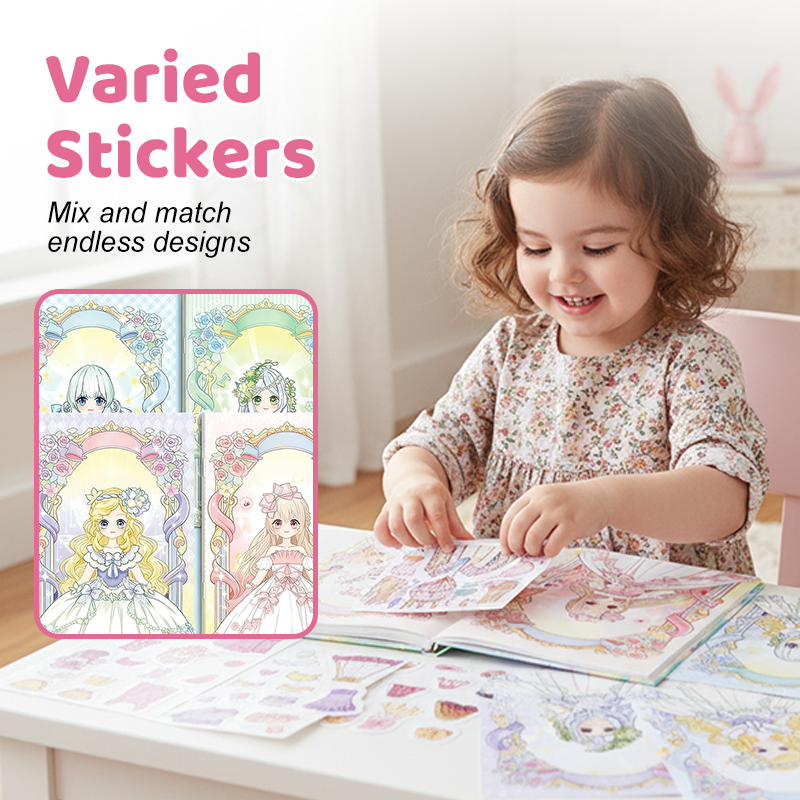 💕Bezaubernde Ankleide-Stickerbücher für Mädchen