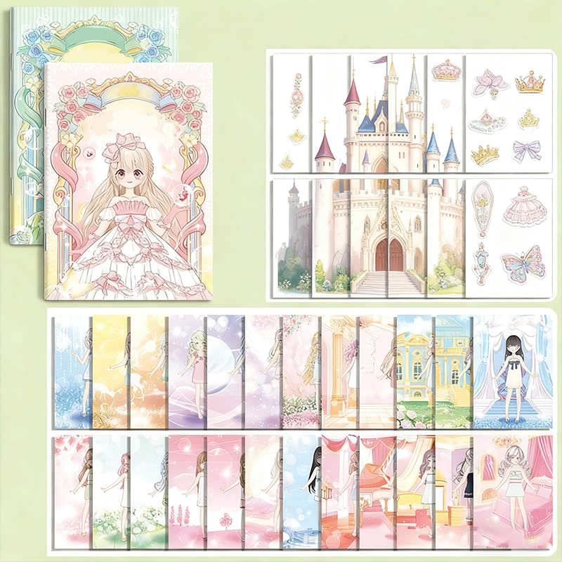💕Bezaubernde Ankleide-Stickerbücher für Mädchen