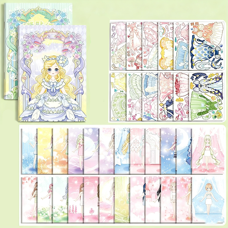 💕Bezaubernde Ankleide-Stickerbücher für Mädchen