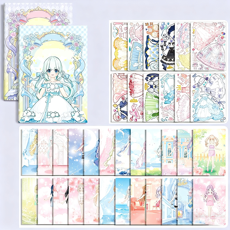 💕Bezaubernde Ankleide-Stickerbücher für Mädchen