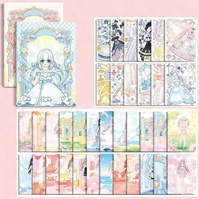 💕Bezaubernde Ankleide-Stickerbücher für Mädchen