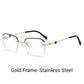 Modische HD-Randlose Brille mit 0°-Rand und Blaulichtfilter