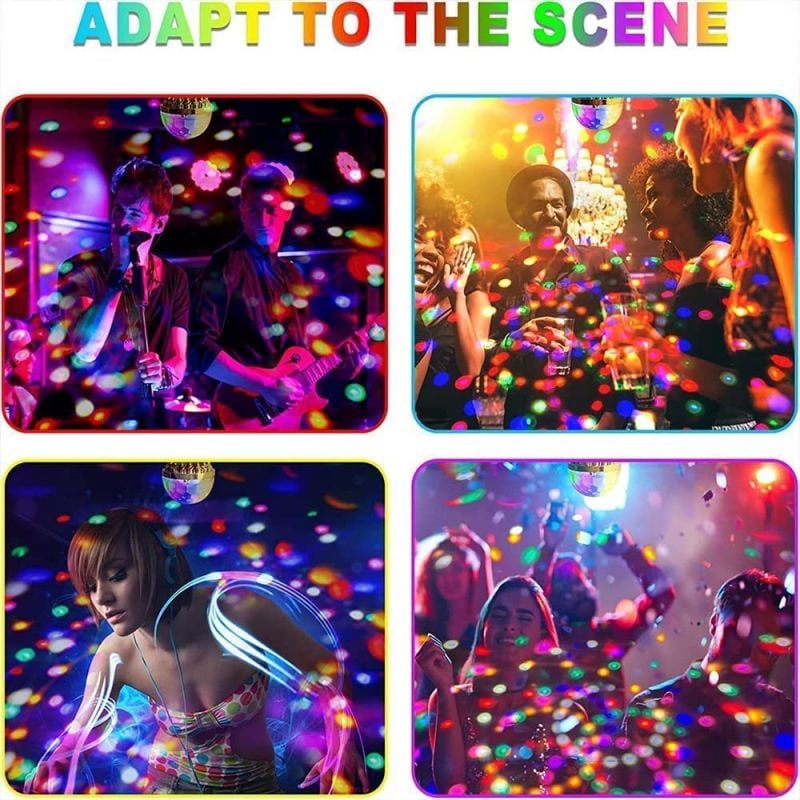 💥Begrüßen Sie Weihnachten mit 50 % Rabatt💥 Bunte rotierende Disco Ball Licht