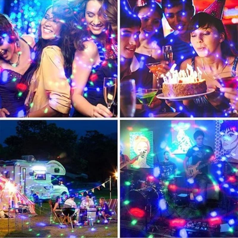 💥Begrüßen Sie Weihnachten mit 50 % Rabatt💥 Bunte rotierende Disco Ball Licht