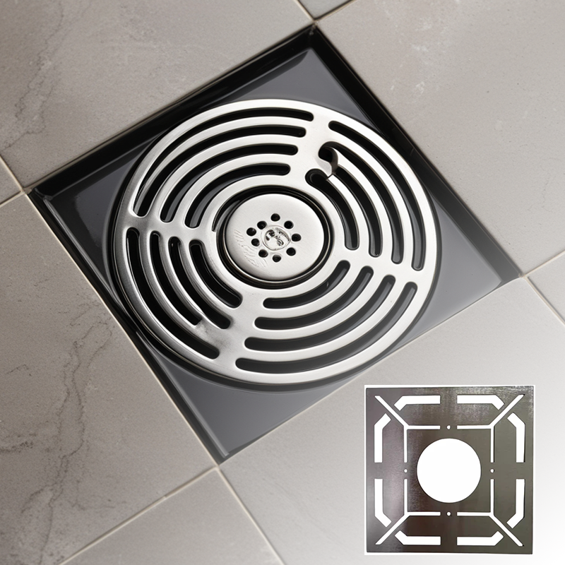 Multifunktionales Edelstahl-Bodenablauf-Messlineal