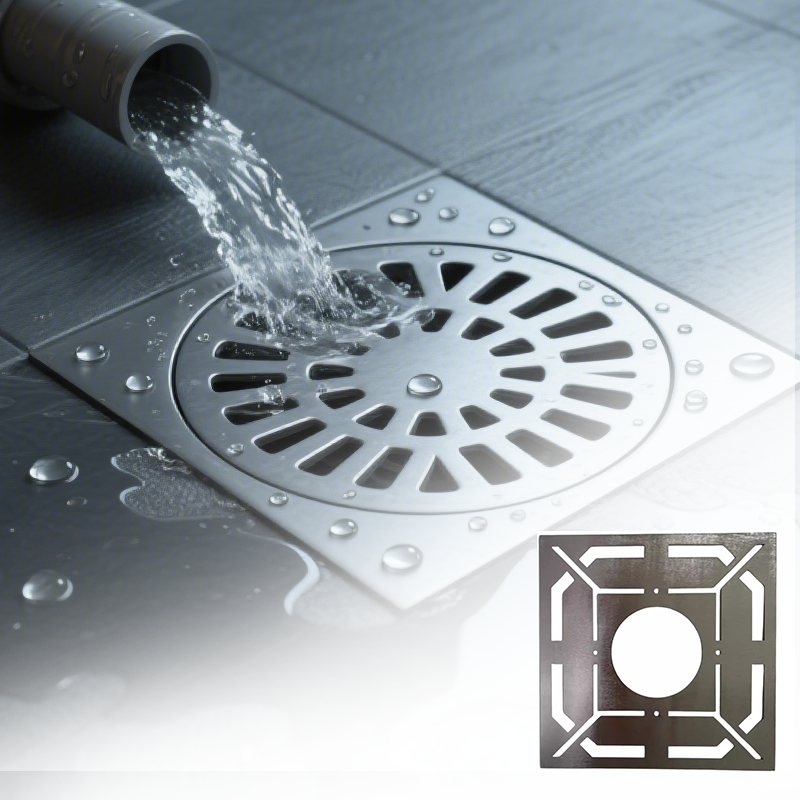 Multifunktionales Edelstahl-Bodenablauf-Messlineal