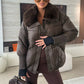 Stylische Damen-Pufferjacke mit Kunstfell-Kragen