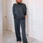💖 💖Zeitlich begrenztes Angebot – 50 % Rabatt💥💥Damen-Loungewear-Set aus Strick mit Rollkragen