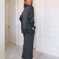 💖 💖Zeitlich begrenztes Angebot – 50 % Rabatt💥💥Damen-Loungewear-Set aus Strick mit Rollkragen