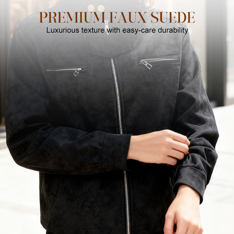 ❄️Herbst/Winter 2025 Bestseller🍂Damenmode-Lederfliegerjacke mit Stehkragen