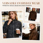 ❄️Herbst/Winter 2025 Bestseller🍂Damenmode-Lederfliegerjacke mit Stehkragen