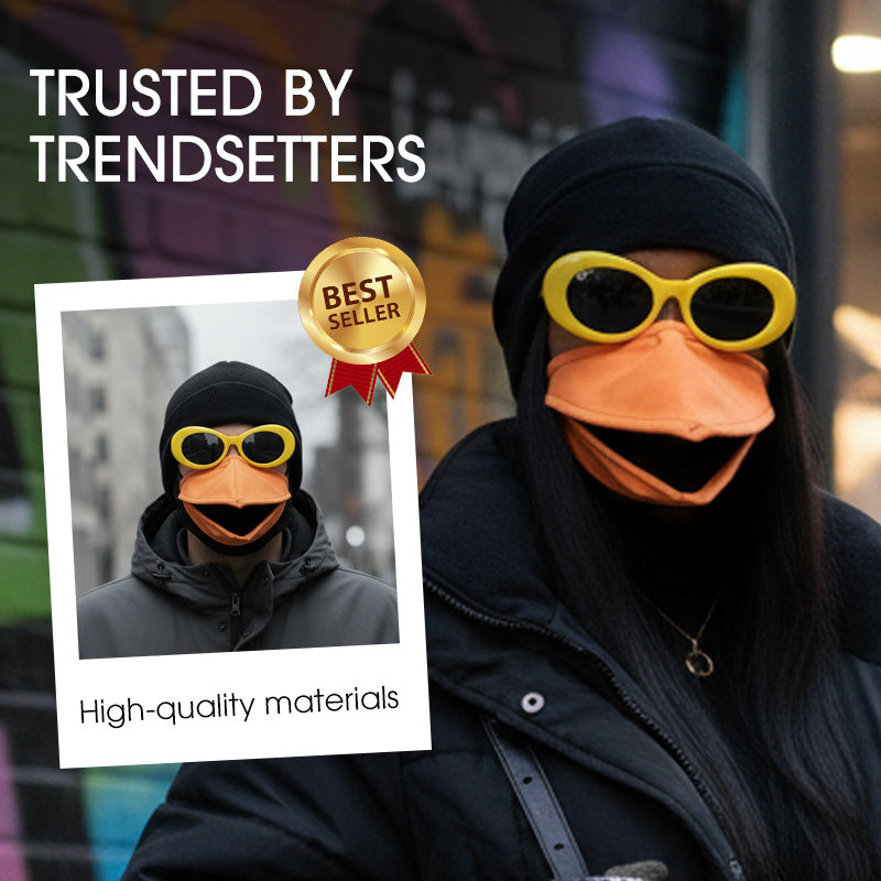 🔥Neuartiges Set aus Vogelmaske mit beweglichem Mund und Brille