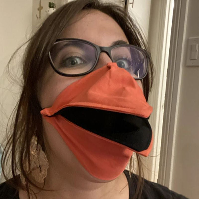 🔥Neuartiges Set aus Vogelmaske mit beweglichem Mund und Brille