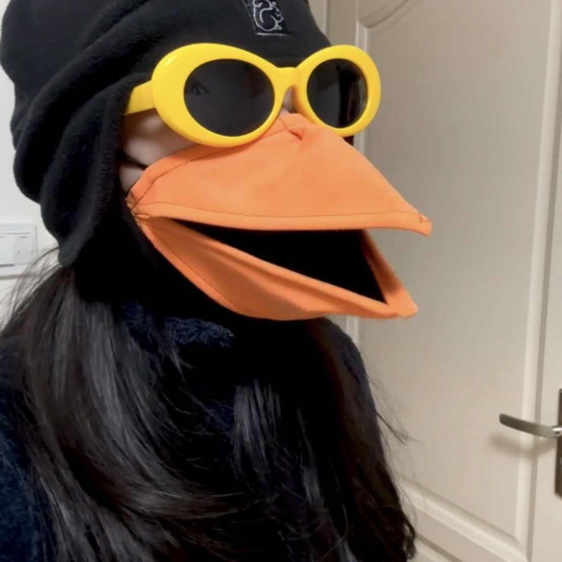 🔥Neuartiges Set aus Vogelmaske mit beweglichem Mund und Brille