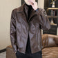 ❄️Herbst-/Winter-Bestseller 40 % Rabatt🍂Warme Herrenjacke aus Kunstleder mit Lagenoptik