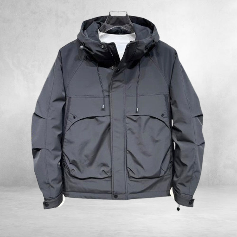 Winterwarme, winddichte Kapuzenjacke für Herren