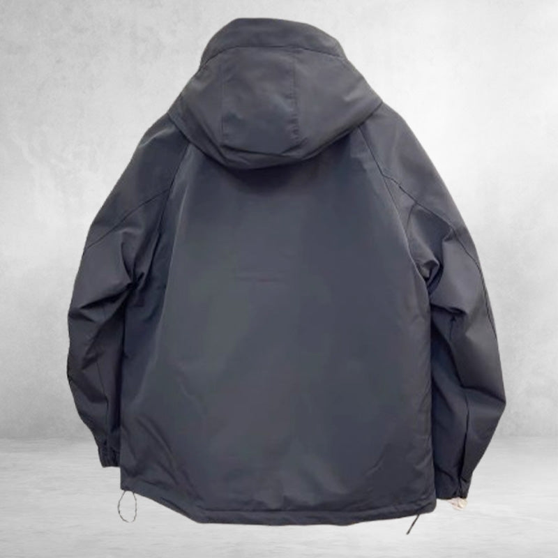 Winterwarme, winddichte Kapuzenjacke für Herren