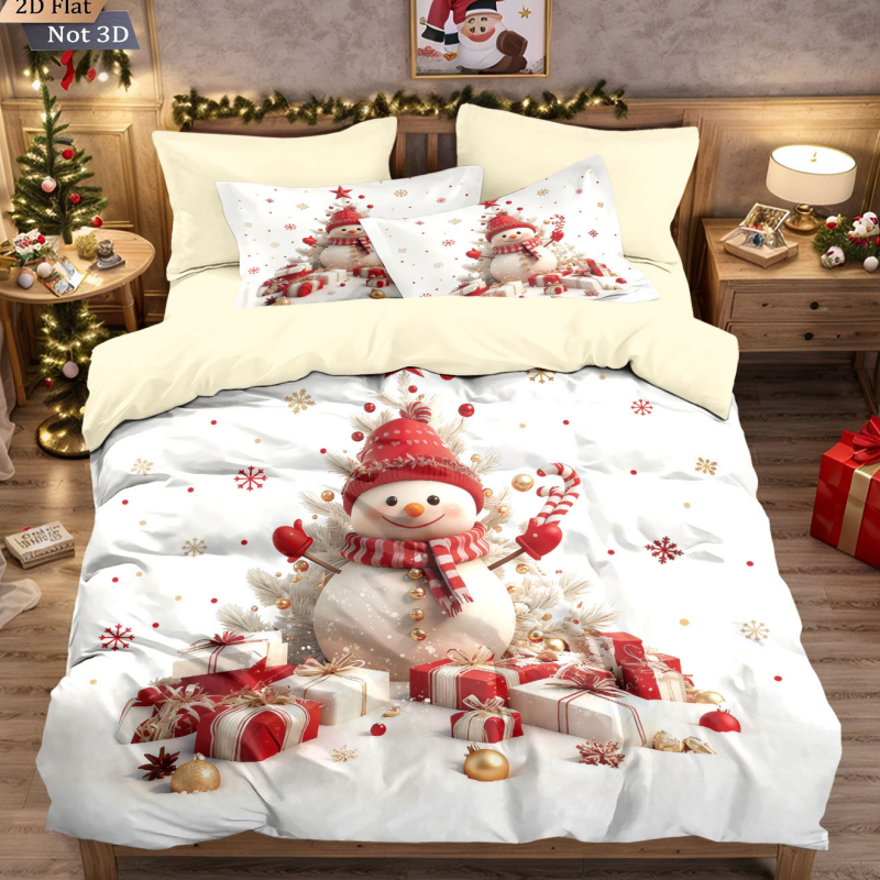 🔥Black-Friday-Mega-Angebot – 50 % Rabatt!🔥Festliches Weihnachts 3-teiliges Bettwäsche-Set