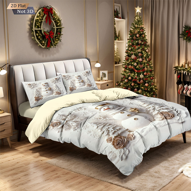 🔥Black-Friday-Mega-Angebot – 50 % Rabatt!🔥Festliches Weihnachts 3-teiliges Bettwäsche-Set