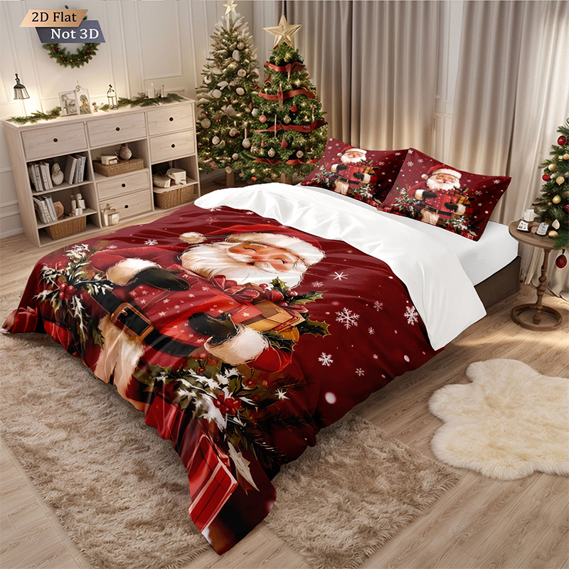 🔥Black-Friday-Mega-Angebot – 50 % Rabatt!🔥Festliches Weihnachts 3-teiliges Bettwäsche-Set