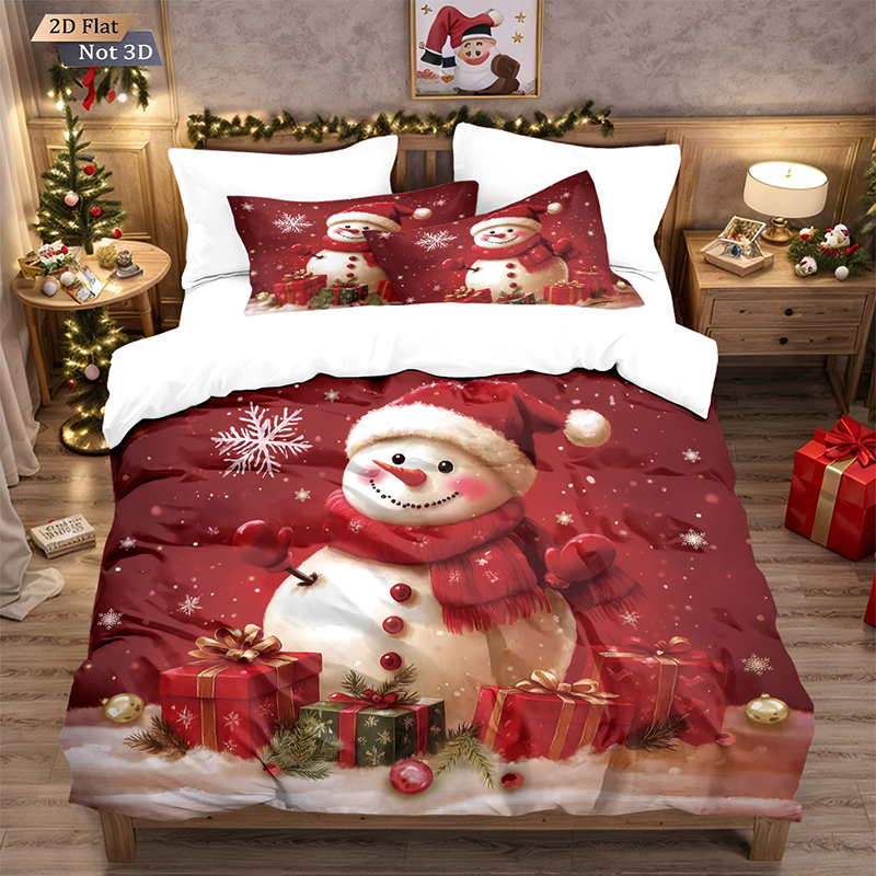🔥Black-Friday-Mega-Angebot – 50 % Rabatt!🔥Festliches Weihnachts 3-teiliges Bettwäsche-Set