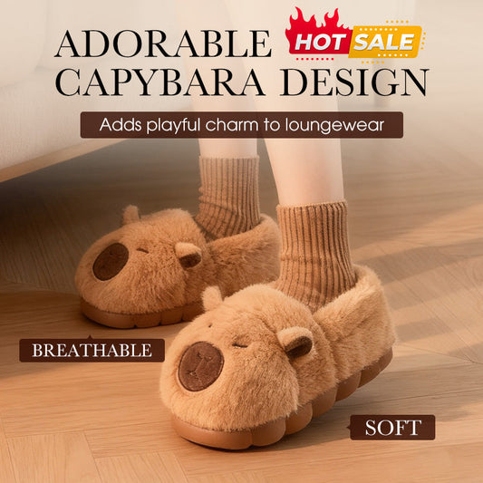🎁HEISSER VERKAUF 50 % RABATT🎁—🐾Warme, rutschfeste Capybara-Hausschuhe für drinnen