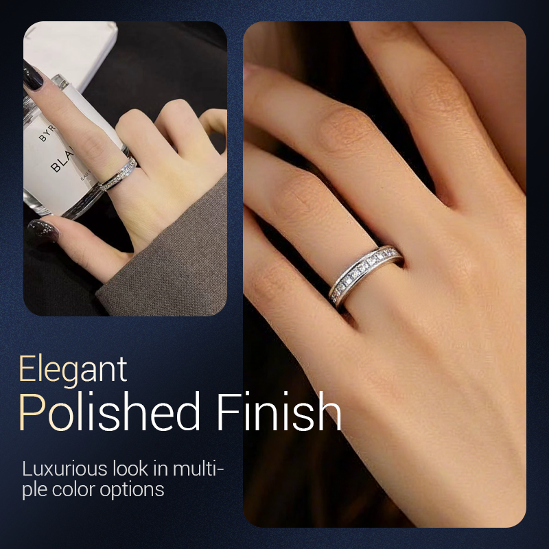 💖50 % Rabatt!💖Drehbarer Spinner-Ring aus Titanstahl mit Zirkonia