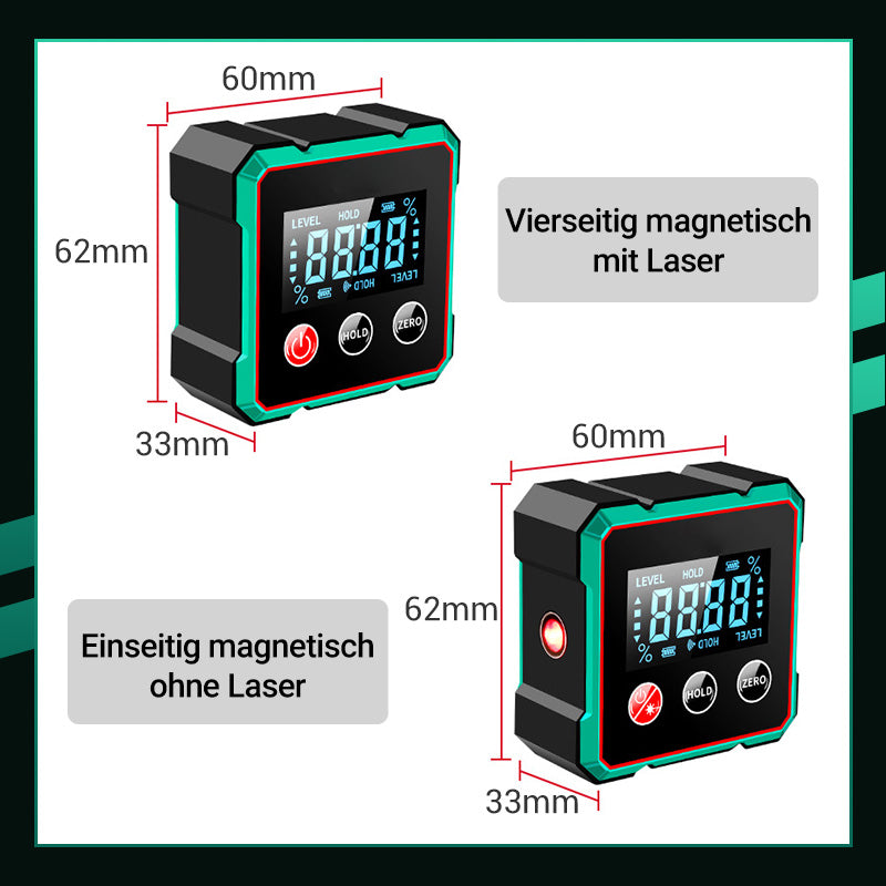 2-in-1 Magnetischer digitaler Laser-Neigungsmesser