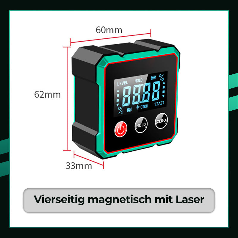 2-in-1 Magnetischer digitaler Laser-Neigungsmesser