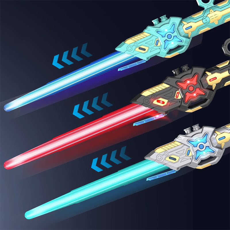 2-in-1-Lichtschwert mit einziehbarer Klinge und Soundeffekten