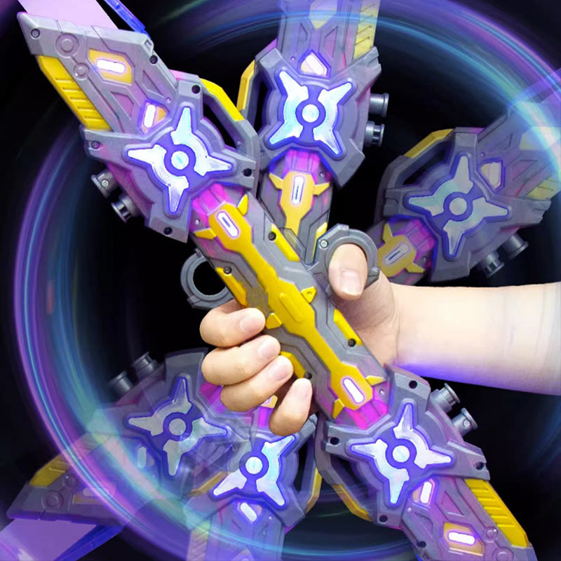 2-in-1-Lichtschwert mit einziehbarer Klinge und Soundeffekten