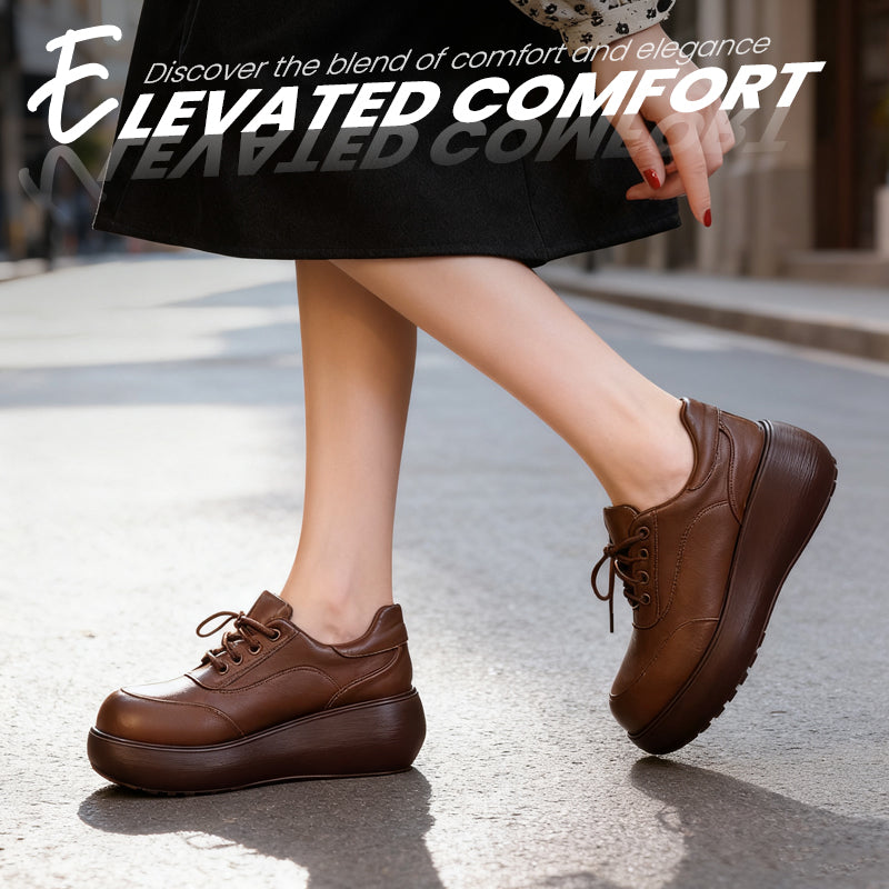 Damen-Loafer im Vintage-Stil mit Plateau