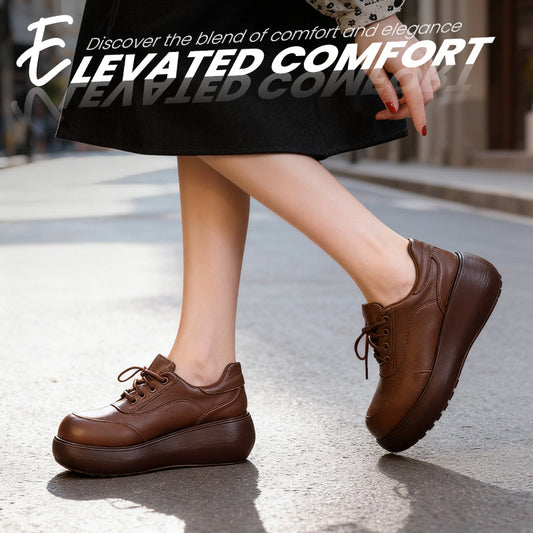Damen-Loafer im Vintage-Stil mit Plateau