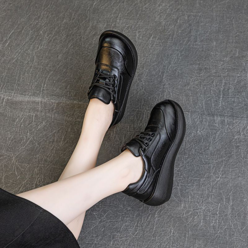 Damen-Loafer im Vintage-Stil mit Plateau