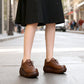 Damen-Loafer im Vintage-Stil mit Plateau