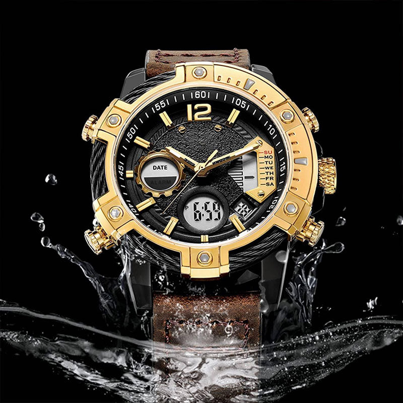 ⏰Black Friday Sale 50 % RABATT💥💥Multifunktionale Herren-Quarz-Sportuhr mit zwei Displays, wasserdicht bis 3 ATM