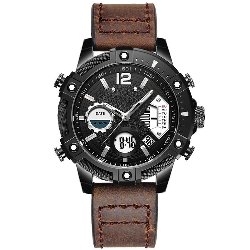 ⏰Black Friday Sale 50 % RABATT💥💥Multifunktionale Herren-Quarz-Sportuhr mit zwei Displays, wasserdicht bis 3 ATM