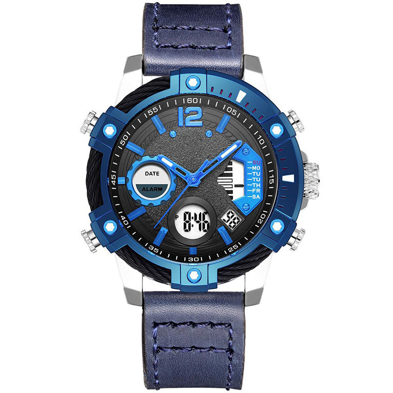 ⏰Black Friday Sale 50 % RABATT💥💥Multifunktionale Herren-Quarz-Sportuhr mit zwei Displays, wasserdicht bis 3 ATM