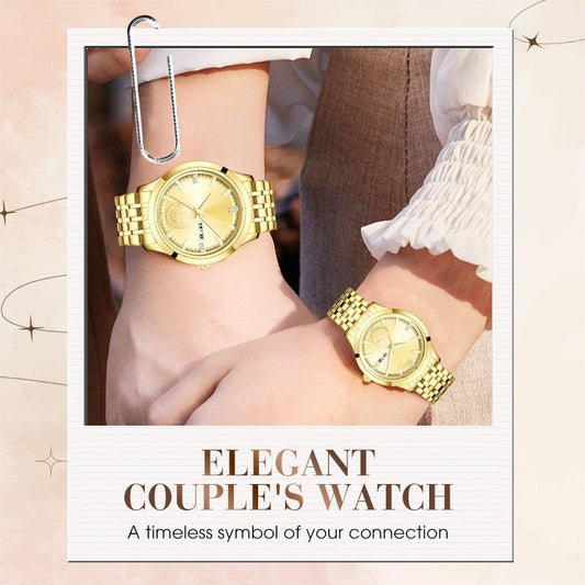 🎄🎁Weihnachts-Sonderangebot: 50 % Rabatt💥Luxuriöse Schweizer Automatikuhr aus Gold für Paare