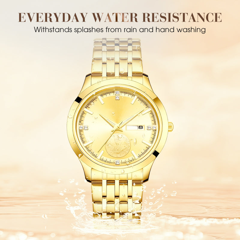 🎄🎁Weihnachts-Sonderangebot: 50 % Rabatt💥Luxuriöse Schweizer Automatikuhr aus Gold für Paare