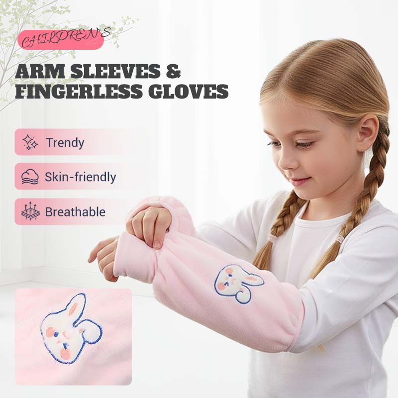 2-in-1-Armstulpen und fingerlose Handschuhe für Kinder